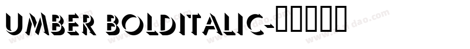 Umber BoldItalic字体转换